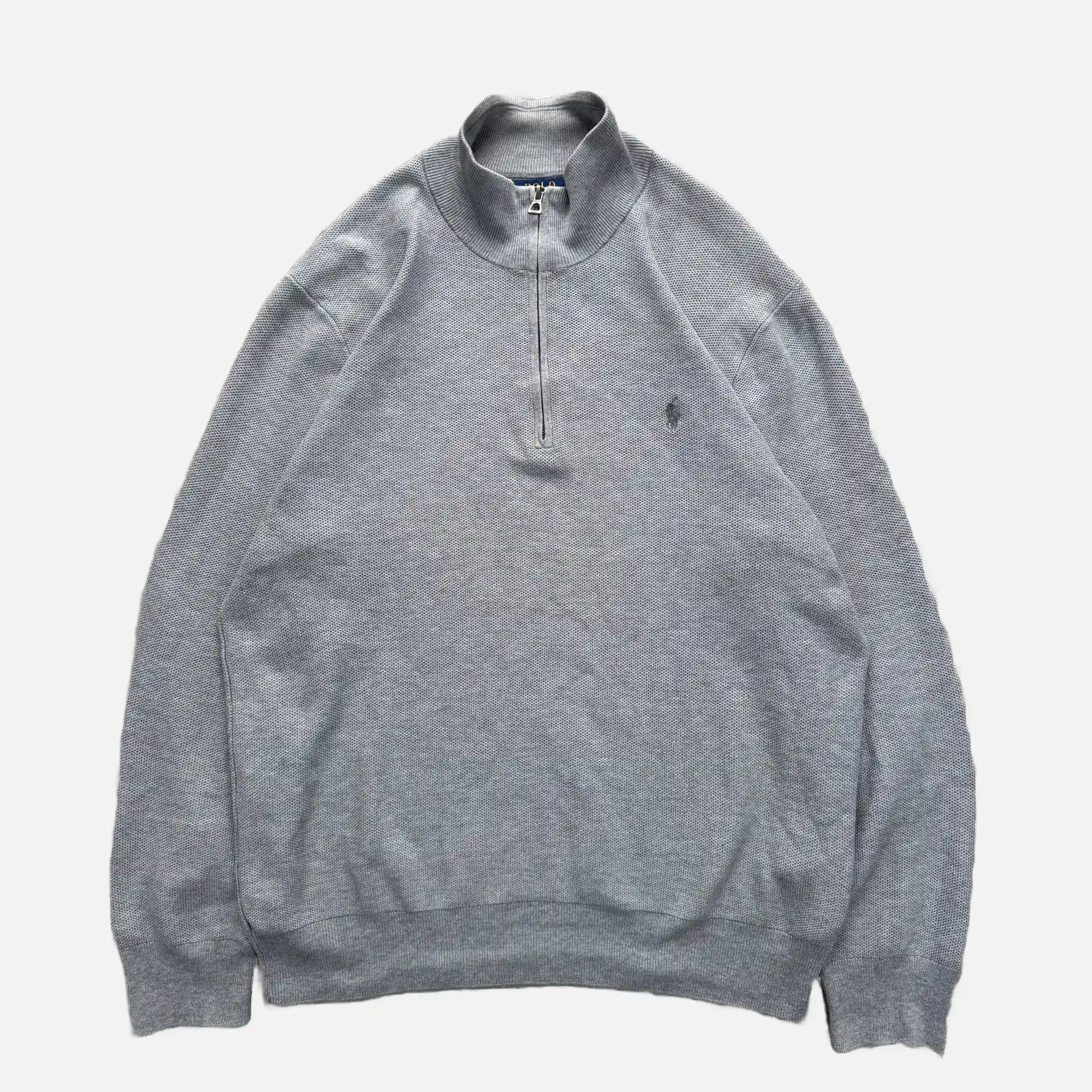 RALPH LAUREN 3/4 ZIP KNIT - L