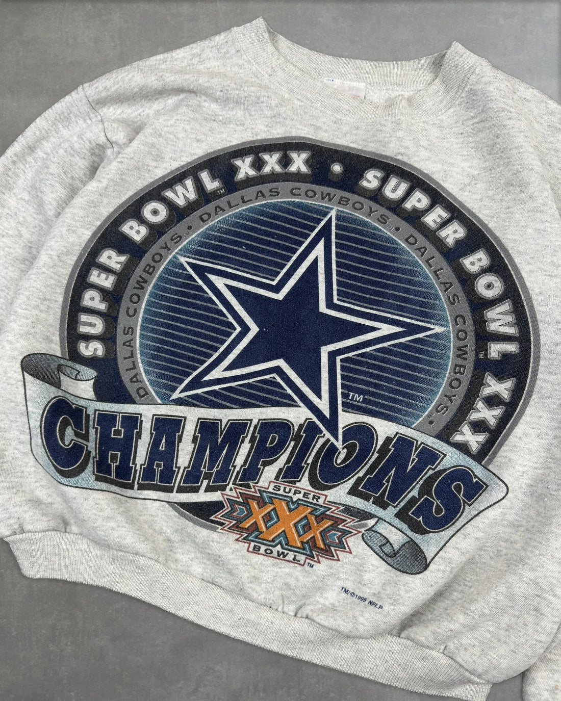VINTAGE GREY 1995 DALLAS COWBOYS SWEATSHIRT - S