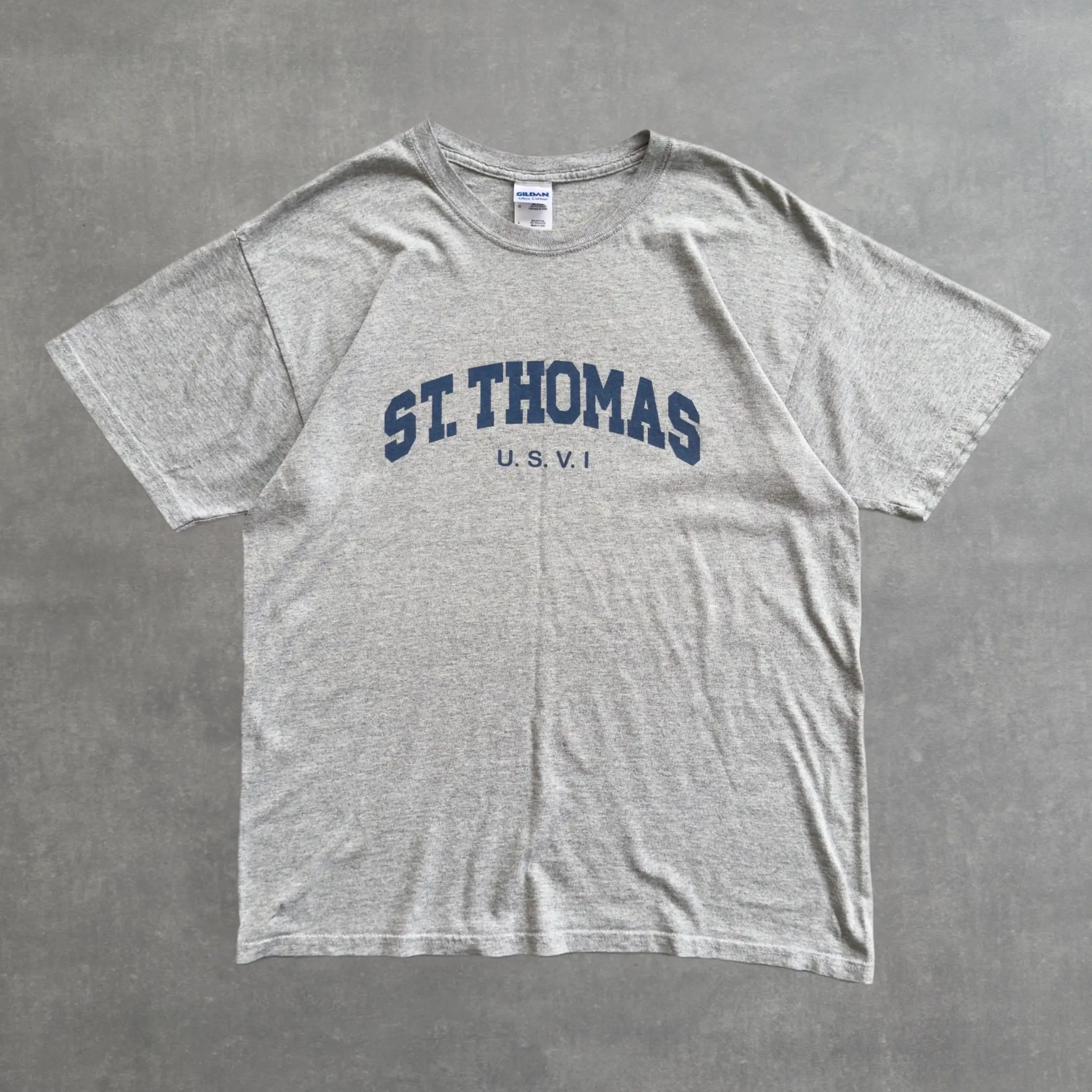 VINTAGE GREY ST. THOMAS TEE - L